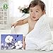 TotMart Baby Muslin Towel, 100% Cotton, White, 34x36 inches