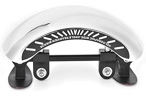 Qiilu Motorcycle Rearview Mirror, 180 Degree Wide Angle Safety Rear View Mirror Blind Spot Side Mirror for Motorcycle Cruiser Sport Bike Street Bike Scooter