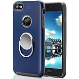 iPhone 7 Case, Comsoon [Ring /Never Drop] Slim Protective Hard Case Cover with 360 Degree Rotating Ring Grip Kickstand Holder - Car Magnet Adsorbing for Apple iPhone 7 (Blue)