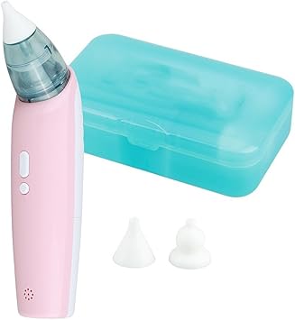 Amazon Co Jp 赤ちゃん鼻吸入器電気鼻クリーナー 2個の再利用可能なシリコーンチップ1 36ヶ月の幼児 Pink A スポーツ アウトドア