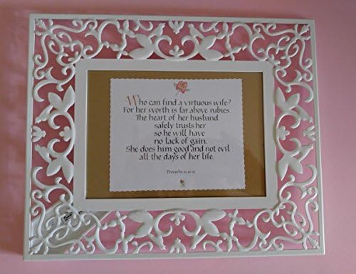 Who can find a virtuous wife? For her worth is far above… Proverbs 31:10-12 - Print matted in 8" x 10" frame, Hand-lettered Christian Calligraphy, Bible Scripture Print of Christian Wall Art