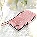 Petocase Compatible Galaxy Note 10 Plus Wallet Case,Luxury Bling Classy Leather Folio Flip Wristlet Shockproof Protective ID Credit Card Slots Holder Cover for Samsung Galaxy Note 10 Plus-Rose Gold
