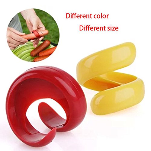 Xiaolanwelc@ 2PCs Manual Fancy Sausage Cutter Spiral Barbecue Hot Dogs Cutter Slicer kitchen Cutting Auxiliary Gadget Hotdog sausage Tools