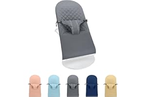 AJRWIIY Fabric Seat for Bouncer - for BabyBjorn Replacement Cover Compatible with BabyBjörn Bouncer Bliss, Machine Washable (Grey)