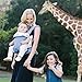 Ergobaby 360 All-Position Baby Carrier with Lumbar Support (12-45 Pounds), Sofie La Girafe - Blue, Premium Cotton