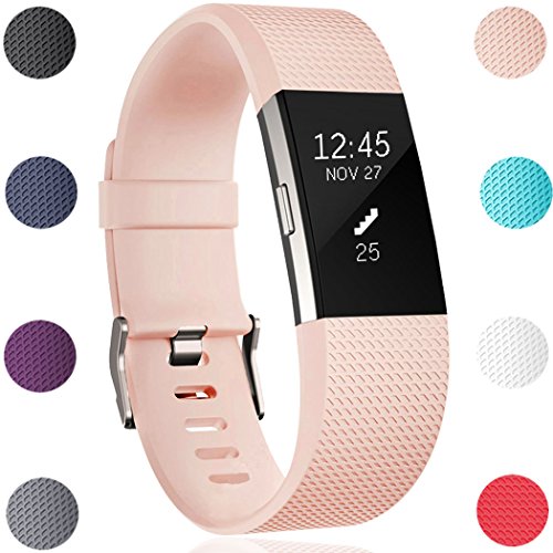 GEAK Fitbit Charge 2 Replacement Bands,Large,Blush Pink