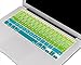 Mosiso Keyboard Cover with Pattern for MacBook Pro 13 Inch, 15 Inch (with or without Retina Display, 2015 or Older Version) MacBook Air 13 Inch, mix Ombre Green