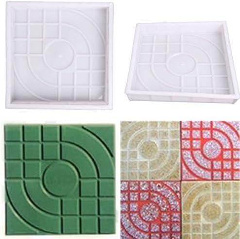 Starworld - Square Shape - DIY Walking Path Maker Garden Lawn Grass Planting Brick or Pavement driveway stone mold concrete mold stepping Propylene + ABS (27x27x4 cm)