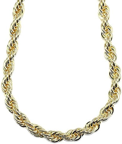 Mega Jewellery 18K Gold Plated RUN DMC HIP HOP Rope Chain, Dookie Chain 10mm X 24" Stainless Steel - High Quality