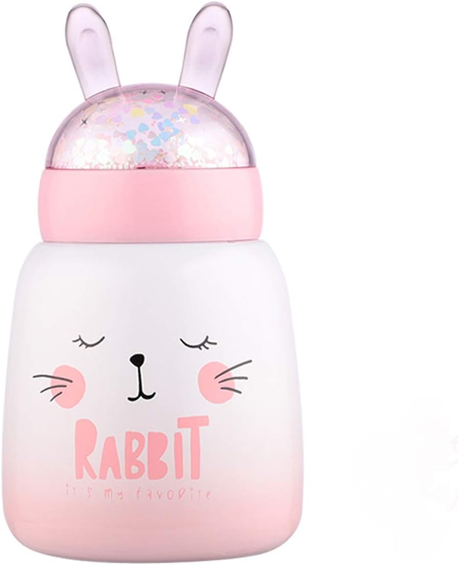 Cute Cartoon Animal Thermos Portable Travel Mug Vacuum Insulated Stainless Steel Water Bottle 10oz