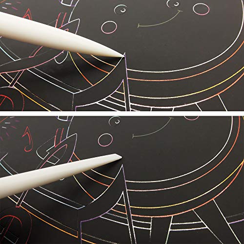 image for Pobec Scratch Color Pen, Scratch Art Tools, Scratch Paper Pens Colorin