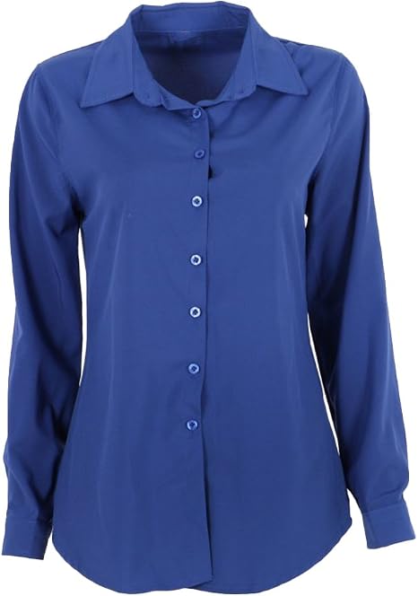 KUTLIF Women Blouses Shirts Square Collar Button Down Shirt Slim Long