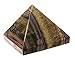 uGems Tiger Eye Pyramid Carved Stone Rock 1/4 Inch