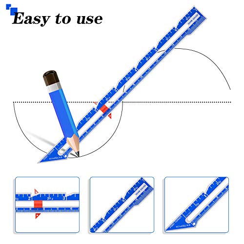 3 Pieces Sliding Gauge Measuring Sewing Tool Set Measuring Sewing Gauge 5in1 TShaped Sliding