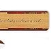 A Room Without Books Quote Engraved Wooden Bookmark with Suede Tassel
