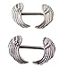 Maggie 1 Pair Chic Retro Wings Nipple Bar Ring Shield Barbell Body Jewelry
