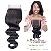 QTHAIR 16A Transaparent Color Lace Closure Brazilian Body Wave 4