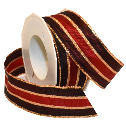 Morex Ribbon Kitzbuhel Wired Ribbon, 1-1/2-Inch by 22-Yard Spool, Holiday Red