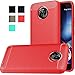 Moto X4 Case, Dretal [Shock Resistant] Flexible Soft TPU Brushed Anti-Fingerprint Full-Body Protective Case Cover for Motorola Moto X4 (2017) (Red)
