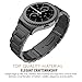 MoKo Band Compatible for Samsung Gear S2 Classic/Galaxy Watch 42mm, Universal Stainless Steel Strap for Samsung Gear S2 Classic SM-R732 & SM-R735 / Gear Sport/Motorola Moto 360 2nd, Black