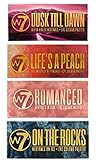 W7 Ultimate Eyeshadow Collection Dusk Till Dawn, Life's A Peach, On The Rocks & Romanced Set of Four Nudes, Peaches Violet and Neutrals