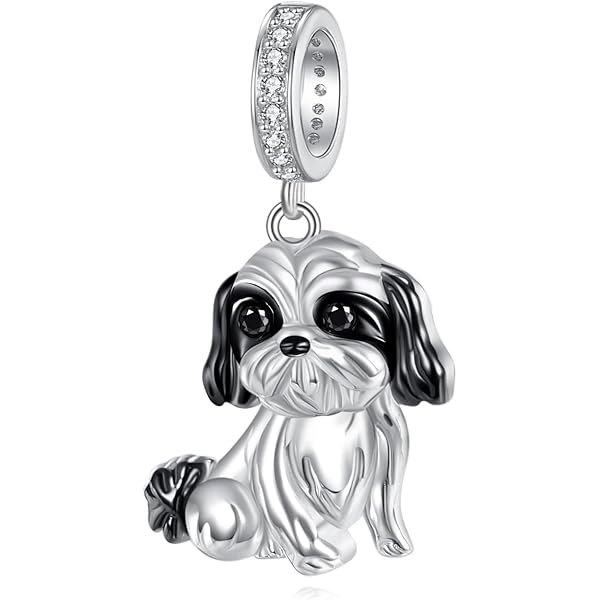 Amazon.com: Shih Tzu Pendant Charm 925 Sterling Silver Charm Fits