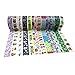 Christmas Washi Tape Set of 12 Rolls, Colorful Tape Decorate for DIY Crafts, Festival Gift Wrapping ,Office Party Supplies, Christmas, Lamp, Cards, Scrapbook