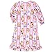 Disney Princess Girls Flannel Granny Gown Nightgown Pajamas (6, Portrait Pink/White)