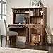 Sauder Palladia Computer Desk with Hutch, Home Office Desk with Drawers, File Cabinet Storage Drawer, Cable Management, Keyboard Tray, in Vintage Oak finish