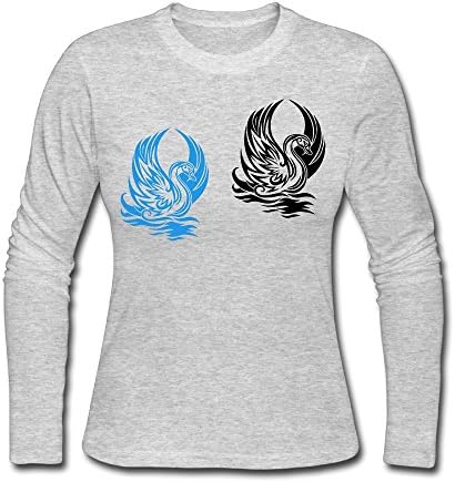 Beautiful Swan Swimming On Water Women's Long-Sleeve T-Shirt