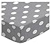 SheetWorld Fitted Sheet (Fits BabyBjorn Travel Crib Light) - Polka Dots Grey - Made in USA