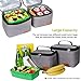 Lifewit Insulated Lunch Box Bag for Men/Women/Kids, Thermal Bento Bag for Office/School/Picnic, Grey [ Pack of 2 ]