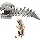 Dinosaur Skeleton Costume 3D Realistic Dinosaur Skull Cosplay Set Gift for Christmas