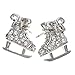 PammyJ Clear Crystal Ice Skate Earrings