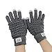 Fakeface Knitted Wool Touch Screen Texting Gloves for All Touchscreen Electronic Devices for Women/Ladies/Girls; Great Gift for Christmas/Birthday/New Year (Grey)