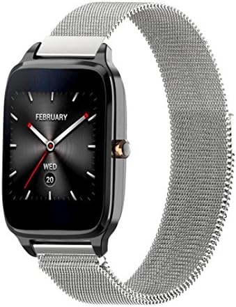 VESNIBA Milanese Magnetic Loop Stainless Steel Band Strap Bracelet For ASUS ZenWatch 2 (Silver)