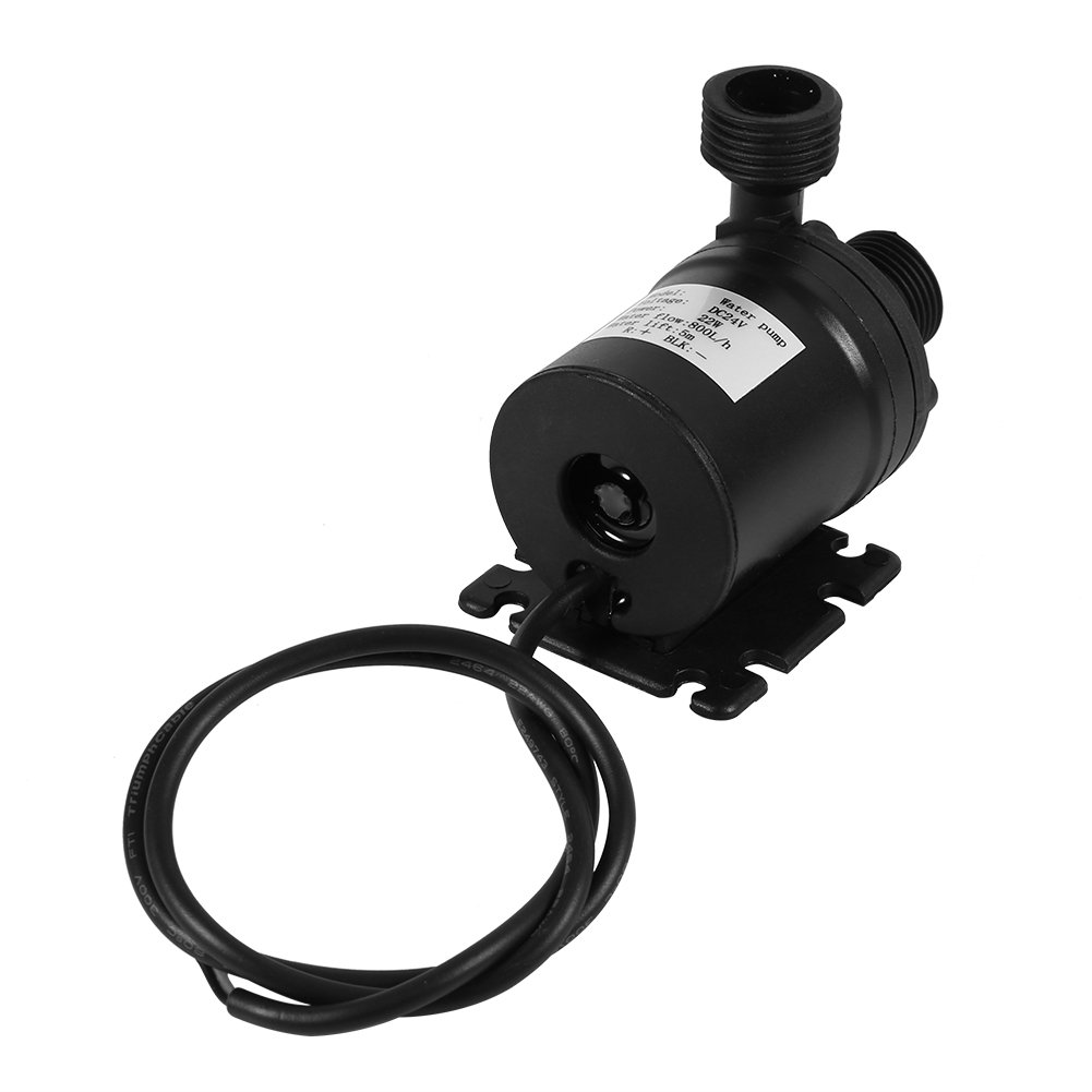 Submersible Water Pump, DC 24V Solar Energy Submersible Utility Brushless Motor, Hot Water Circulation Pump, Aquarium Submersible 800L/H, for Aquarium, Fountain, Fish Pond