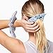 Jaciya 18pcs Bow Scrunchies for Hair Silk Scrunchies with Bow Women Hair Scrunchies