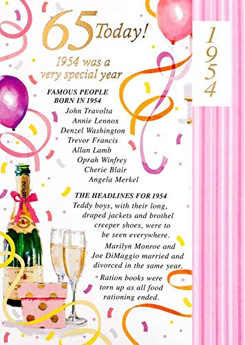 New 65th Various Age 65 Male Birthday Cards Zigndigital No