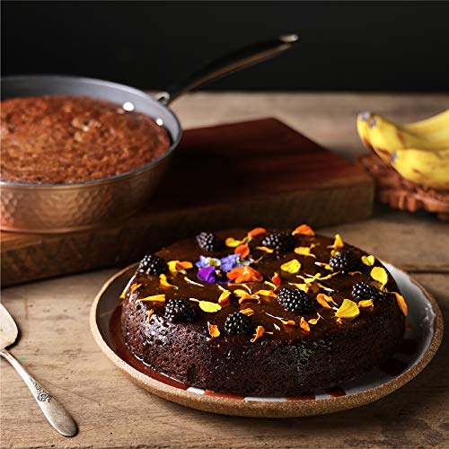 OrGREENiC Rose Hammered Cookware Collection 3 Piece Set with Lids