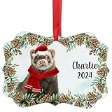 Chocolate Ferret Christmas Ornament 2024