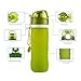 MyFriday Collapsible Water Bottle, Silicone Leak Proof Valve, Medical Grade, BPA Free, 26 oz, 750 mL, Army Green