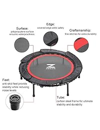 Z ZELUS - Mini cama elástica plegable de 40.0 in con cubierta elástica de seguridad y alfombrilla de salto con textura, seguridad y montaje mínimo