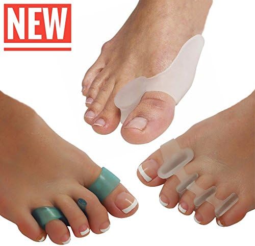 Huenel - Toe Separators for Bunions and Hammer Toe, Gel (Set of 3)