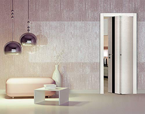 Compack 90 Folding Door Hardware Kit - Italian Made, Silent, Space-Saving For Bifold Doors (36"/Right Hand)