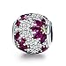 BAMOER 925 Sterling Silver Spring CZ Solid Bead Charm Fits Bracelet and Necklace