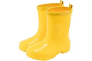 Kids Rain Boots High Toe Waterproof Booties Toddler Summer Outdoor Pool Water Shoes Rubber Lightweight Flat Shoes