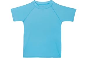 KAKU NANU Boys Rash Guard Short Sleeve Toddler Kids Swim Shirt, Youth UPF 50+ Surfing/Sun Suit