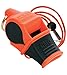 Fox 40 Sonik Blast Cushion Mouth Group Sports and Safety Loud Whistle with Lanyard, Orange & Black (2 Pack)