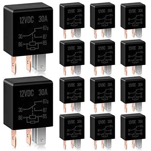Tallew 5 Pin 12V Relay 12V 30A Relay Multi Purpose Automotive Relay